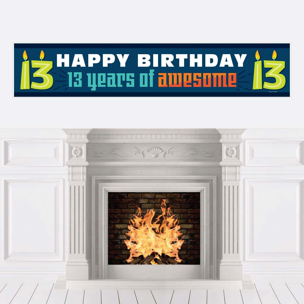 Big Dot of Happiness Boy 13th Birthday - Happy Birthday Official Teenager Decorations Party Banner